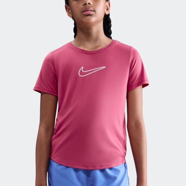 Nike One Fitted Big Kids Girls Dri-FIT Short-Sleeve Top FZ5600-634